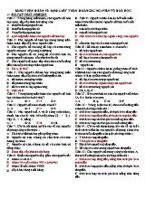 Hóa học - Bảng tuần hoàn và định luật tuần hoàn các nguyên tố Hoá Học